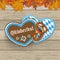 Bavarian Oktoberfest Hearts Foliage Wood