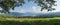 Bavarian summer landscape with view to lake tegernsee