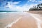 Bavaro beach landscape. Atlantic ocean coast