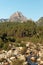 Bavella mountain and solenzara river in Corsica island