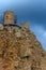 The Bay of Balaklava and the Ruins of Genoese fortress Cembalo. Balaklava, Crimea