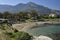 Bay with a beach near Lapta village with clear blue water and bl