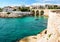 Bay and bridge of La Fausse Monnaie on a sunny day in Marseille, France