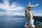 Bay of Capri Italy with Ceasar Statue