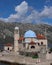 The bay of Kotor; 21, september 2021.Church in the man made artificial island of Gospa od Skrpela, Boka Kotor Bay, Montenegro. The