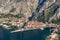 Bay of Kotor and Boko-Kotorsky Bay from the height of Vrmac. View of Kotor