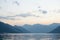 Bay of Kotor in Evening. Panorama of Boka-Kotorska bay, Montenegro.