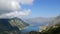 Bay of Kotor from the heights. View from Mount Lovcen to the bay