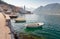 Bay of Kotor landscape with small boats