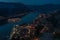 Bay of Kotor night panorama