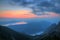 Bay of Kotor at sunset, Montenegro