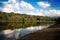 The bay with a mirror on the water level at the Liptovska Mara dam