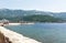 Bay near Budva with beach and mountains - Montenegro resort on Adriatic Sea