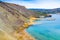 Bay near Ghajn Tuffieha in summer in Malta