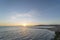 Bay of Palma beach at sunset, panoramic view.