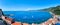 Bay at Scilla widescreen panorama, Calabria, Italy