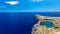 Bay of St. Paul. View from the acropolis of the city of Lindos.