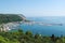 Bay with tourist resort in gulf of Trieste