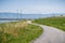 The bay trail at Shoreline Park, Mountain View, San Francisco bay area, California