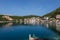 Bay in the village of Duboka by the bridge to PeljeÅ¡ac in Croatia. You can see the sea and the mountains