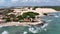 Bay water at Genipabu Beach at Rio Grande do Norte. Brazil Northeast.