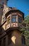 Bay window Erkers typical architectural feature in Rothenburg ob der Tauber, Bavaria, Germany