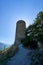 The Bayart tower in the medieval village of Saillon in Valais, Switzerland in 2023