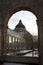 Bayerische Staatskanzlei Bavarian State Chancellery of Munich in winter light and snow, Munich, Germany, December 2009