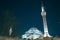 Bayezid or Beyazit Mosque view at night. Ramadan or islamic background