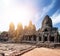 Bayon khmer temple on Angkor Wat historical place