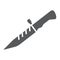 Bayonet knife glyph icon, weapon and army, combat knife sign, vector graphics, a solid pattern on a white background.
