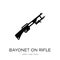 bayonet on rifle icon in trendy design style. bayonet on rifle icon isolated on white background. bayonet on rifle vector icon