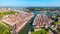 Bayonne aerial panoramic view, France