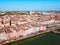 Bayonne aerial panoramic view, France