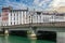 Bayonne, typical facades and bridge