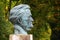 Bayreuth, Germany - October 13, 2023: Bust of Richard Wagner by Arno Breker near the Festival Theatre, built by Wagner and