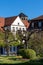 Bayreuth old town baroque garden - with the octagonal tower of the Castle Church SchloÃƒÆ’Ã…Â¸kirche