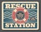 Baywatch, rescue station, inflatable lifebuoy