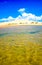 Bazaruto sand dunes and blue sky background