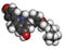 Bazedoxifene postmenopausal osteoporosis prevention drug molecule. Selective estrogen receptor modulator (SERM