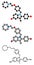 Bazedoxifene postmenopausal osteoporosis prevention drug molecule. Selective estrogen receptor modulator (SERM