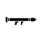 Bazooka icon, full black. Vector illustration, suitable for content design