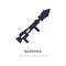 bazooka icon on white background. Simple element illustration from Weapons concept