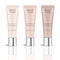 BB cream realistic package set with different shades, isolated on white background. 3d tube mock-up product cosmetics