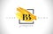 BB Golden Letter Logo Design with Creative Gold Brush Stroke