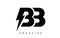 BB Letter Logo Design With Lighting Thunder Bolt. Electric Bolt Letter Logo