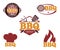 BBQ barbecue vector icon emblem logo design