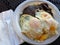 BBQ Beef breakfast plate with eggs