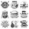 BBQ Grill Emblems Set