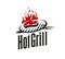 BBQ grill icon for barbecue restaurant, steak bar